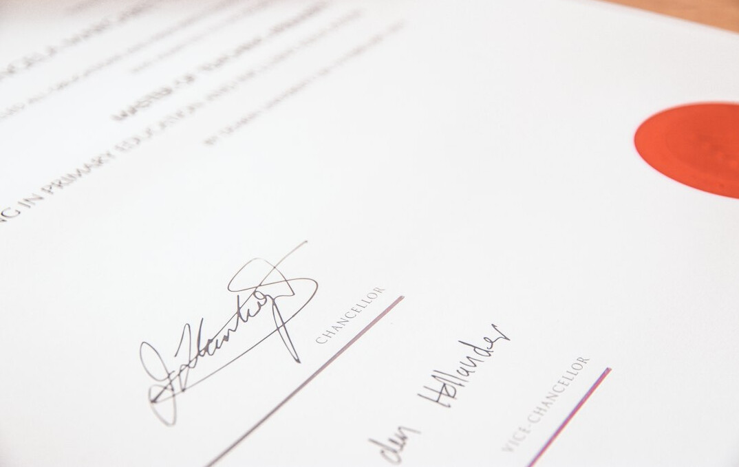 official contract papers